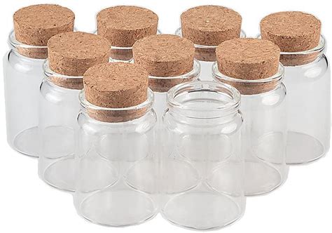 Amazon Tai Dian Ml Glass Bottles With Cork Small Transparent