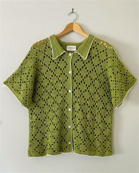 Pdf File For Crochet Pattern English Yolanda Shirt Pictures And Video Tutorials Included