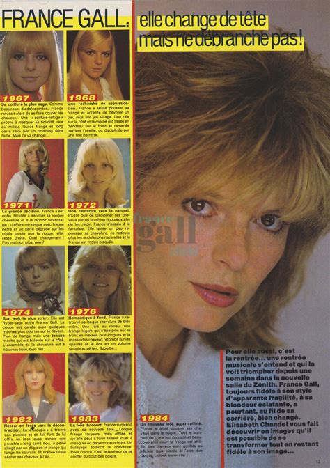 France Gall Elle Change De T Te Mais Ne D Branche Pas