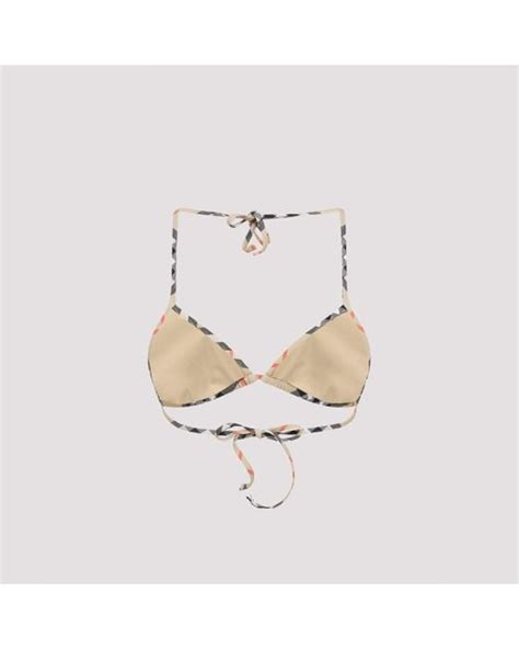 Burberry Top Check Bikini In Metallic Lyst UK