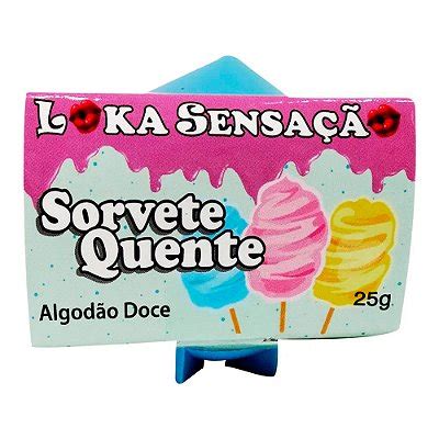 Vela Sorvete Quente 25g Loka Sensação Sex Shop Loja Fetiches
