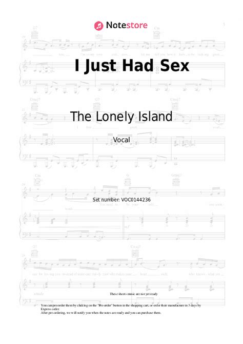 I Just Had Sex Vocal Sheet Music The Lonely Island Akon In Note Store Vocal Sku Voc