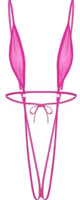 CHICTRY Sexy Women S Sling Shot Micro Mini Monokini Bikini Thong One Piece Bodysuit Bathing Suit