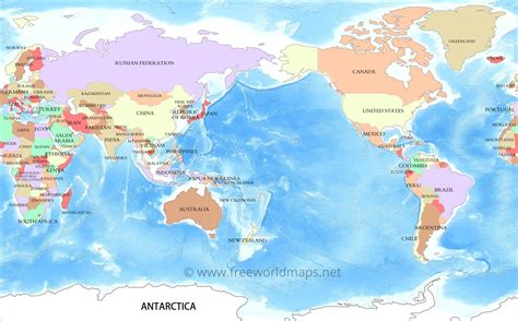 World Map Pacific Ocean