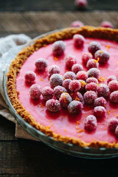 Cranberry Meyer Lemon Pie With Gingersnap Crust Think Key Lime Pie