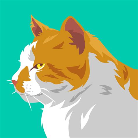 cat face side view close-up portrait. suitable for avatar, web, user