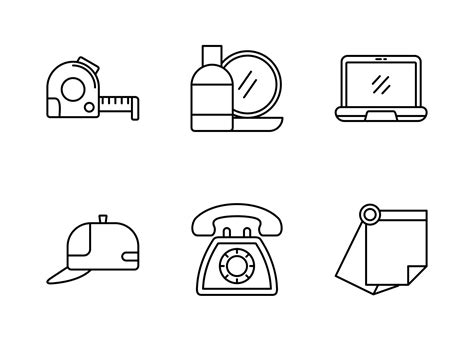 Everyday Stuff Vector Icon Set 17464337 Vector Art At Vecteezy