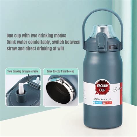 Cille Tumbler Hot And Cold Insulation Cup Vacuum Thermos Bottle Sports Water With Straw Shopee