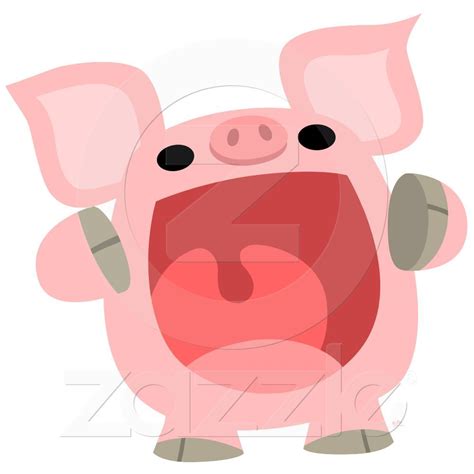 Oink Cute Cartoon Pig Photo Sculpture Zazzle Pig Cartoon Pig