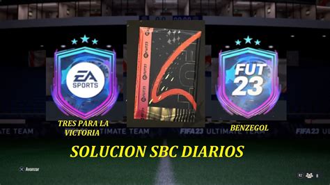 NO OLVIDES HACER ESTOS SBC TRES PARA LA VICTORIA Y BENZEGOL SOLUCION