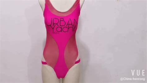 Sexy One Piece Thong Bikini Swimwear Women Bandage Backless Swimwear Stitching Swimming