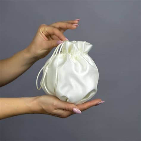 Ivory Champagner Organza Money Bag Purse Clutch Wedding Etsy