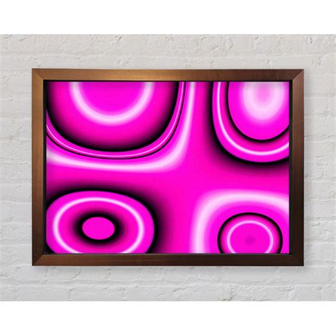 Perspections Gerahmtes Leinwandbild Circles In Squares Pink Wayfair De