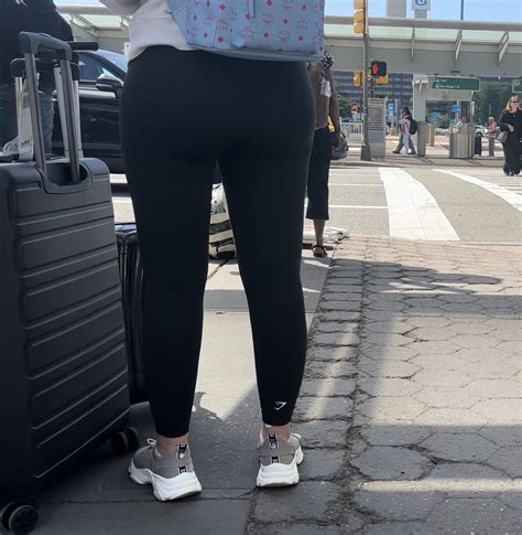Tall European Big Bubbly Ass OC Airport Series Spandex Leggings Yoga Pants Forum