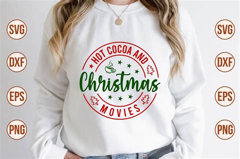 Hot Cocoa And Christmas Movies Svg Graphic By Nazrulislam Creative Fabrica