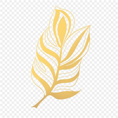 Golden Feathers Png Transparent Cute Abstract Pattern Golden Hollow