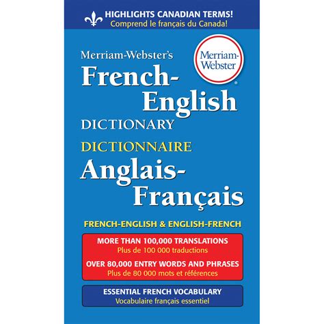 Merriam Websters French English Dictionary Newest