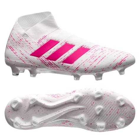 adidas Nemeziz 18+ FG/AG Virtuso - Footwear White/Shock Pink | www ...