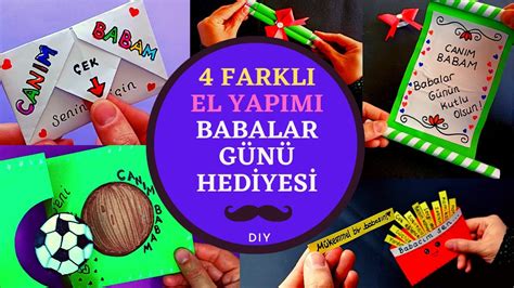 4 FARKLI EL YAPIMI BABALAR GÜNÜ HEDİYESİ DOĞUM GÜNÜ HEDİYESİ