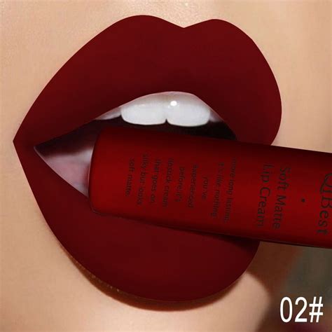 Qibest Matte Liquid Lipstick Waterproof Long Lasting Velvet Mate Nude Red Lip Gloss Lint Tube