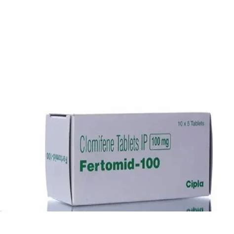 Fertomid Clomifene Tablet Packaging Size 10x5 Tablets Dose 100 Mg