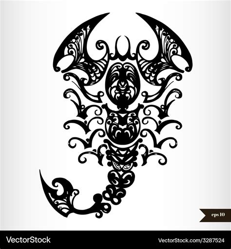 Zodiac signs black and white - scorpio Royalty Free Vector