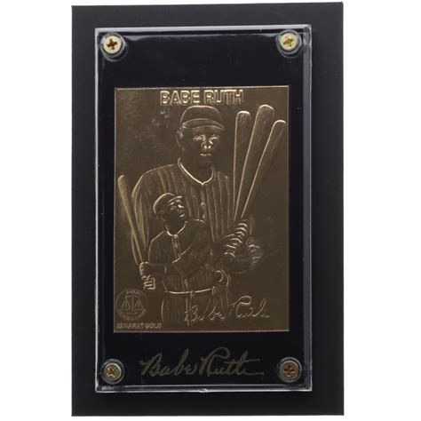 Babe Ruth Le Gold Performance Kt Gold Card With Frame Pristine Auction