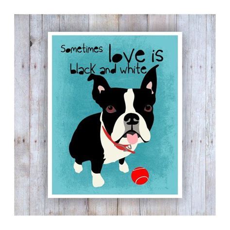 Boston Terrier Art, Boston Terrier Print, Black and White Dog, Boston ...