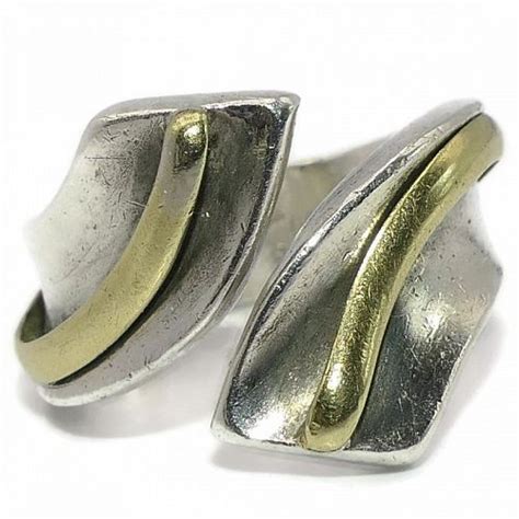 Antonio Pineda Taxco Mexican Silver Modernist Twist Ring Item