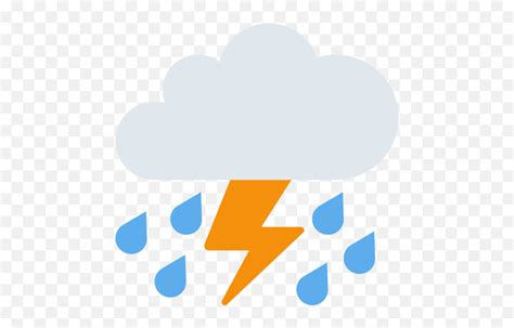 Cloud With Lightning And Rain Emoji Meaning And Pictures Gewitter