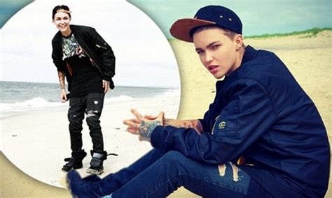 Ruby Rose Ditches Her Bikini As She Frolics On The Sandy Shores Of Santa Monica Daily Mail Online