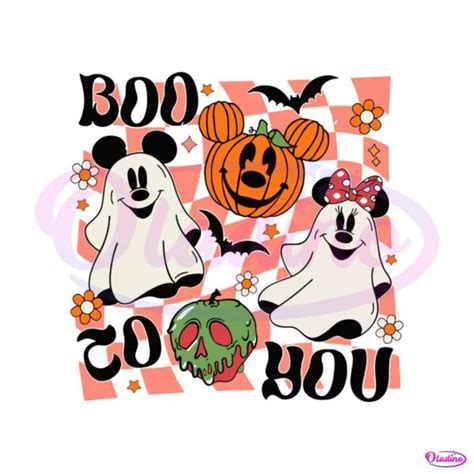 Boo To You Svg Ghost Mickey Minnie Halloween Svg File