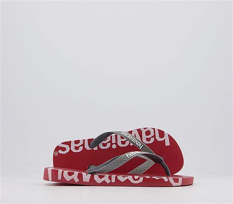 Havaianas Top Logomania Hightech Flip Flops Red Womens Sandals