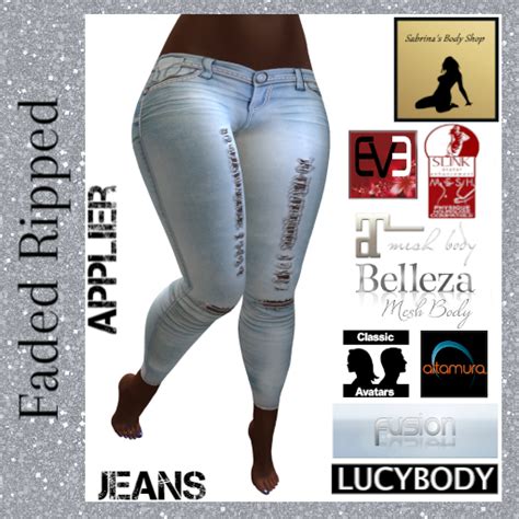 Second Life Marketplace Sbs Faded Ripped Jeans Applier