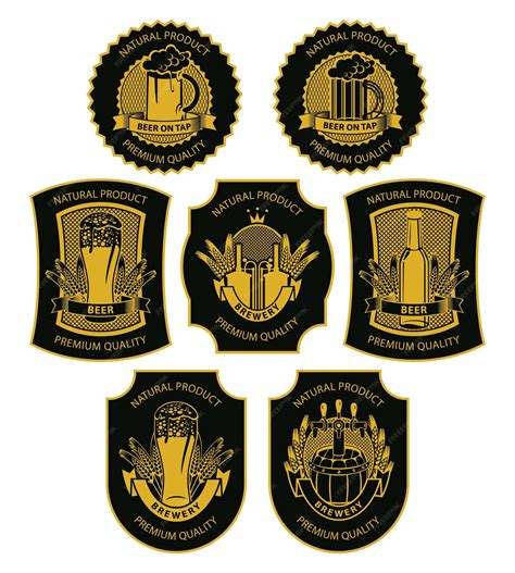 premium vector beer logo set