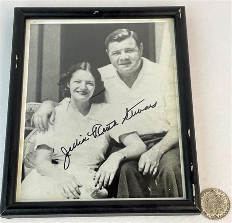 Lot SIGNED Julie Ruth Stevens And Babe Ruth Photograph FRAMED