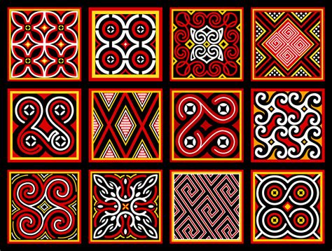 Ethnic Pattern From Toraja Indonesia Traditionally Applied On Wood