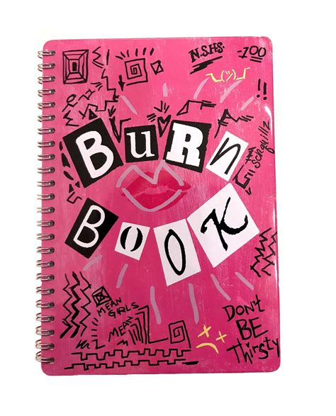 Mean Girls Burn Book Notebook Mean Girls Burn Book Mean Girls Pink
