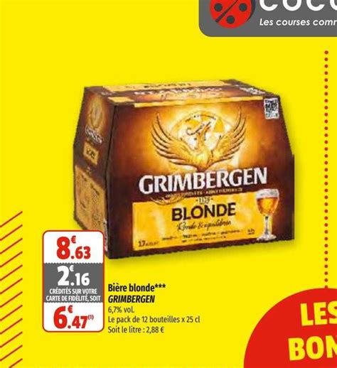 Promo Bi Re Blonde Grimbergen Chez Coccinelle Express Icatalogue Fr