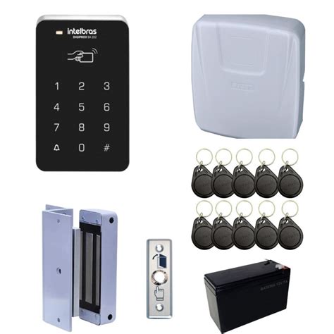 Controlador De Acesso Portaria - Kit Controle de Acesso Intelbras Porta Portaria Fechadura Eletroímã e ...