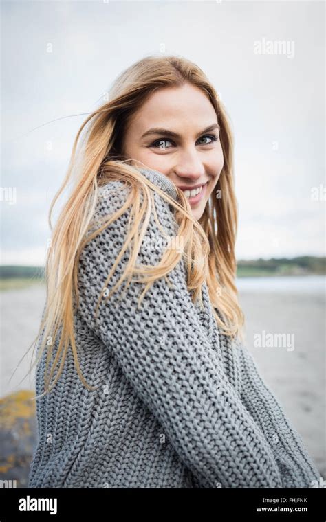 Beautiful Blonde Woman Relaxing Stock Photo Alamy