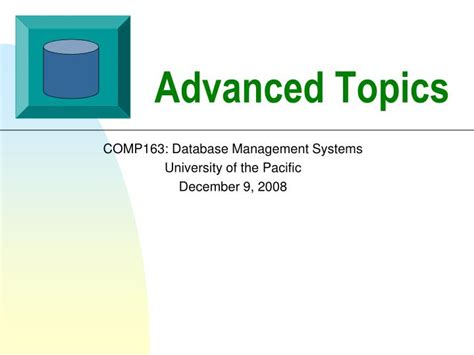 advanced topics powerpoint    id
