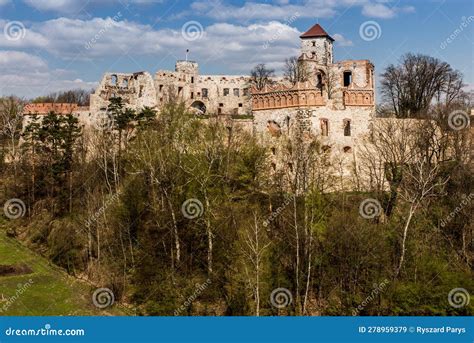 Tenczyn Castillo Las Ruinas De Un Castillo Situado En La Polonia Jura