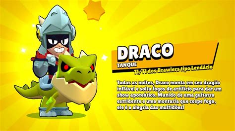 INCRÍVEL GANHEI O DRACO NOVO BRAWLER LENDÁRIO NO BRAWL STARS YouTube