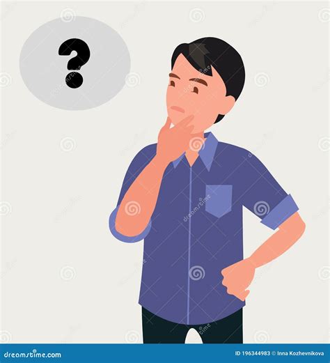 Man Is Thinking Question Mark Stock Illustration Illustration Of Innovation Feeling 196344983