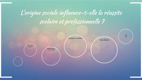 Lorigine Sociale Influence T Elle La Réussite Scolaire Et P By Aude