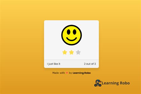 Emoji Stars Rating Using Html Css