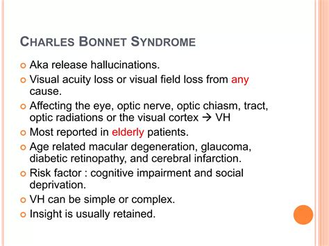 visual hallucinations differential diagnosis treatment