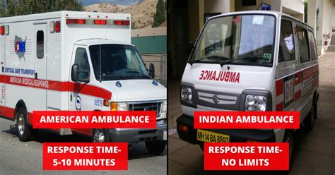 There Is A Huge Difference Between Indian Ambulance Facility And The Ambulance Facility Of Other ...