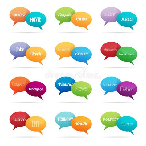 chat topic talk bubbles stock vector illustration  design